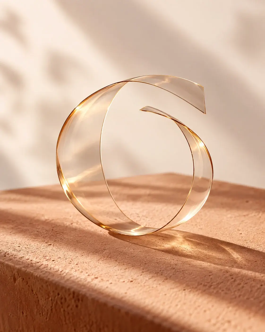 Voile transparent enroulé dans une lumière chaude, création décorative IA.